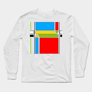 Bauhaus Abstract geometric fun - the squares Long Sleeve T-Shirt